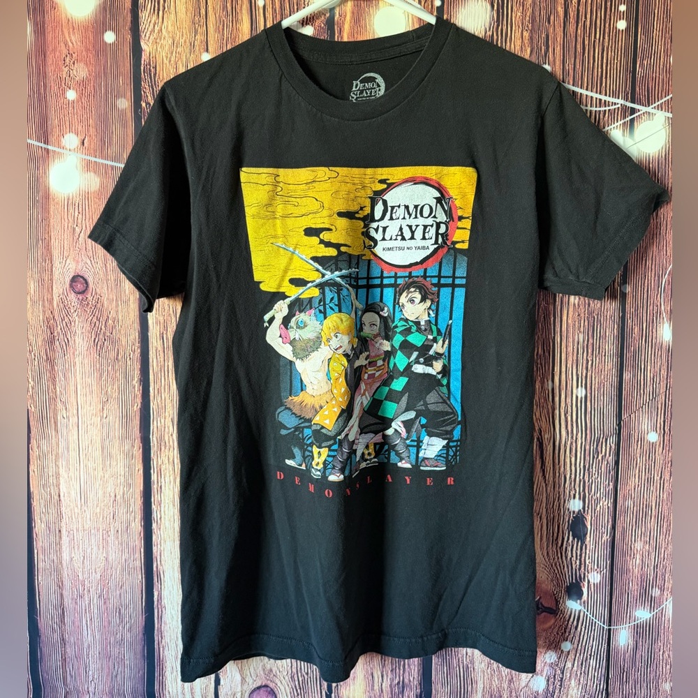 Demon Slayer Black Graphic Tee - Short Sleeve